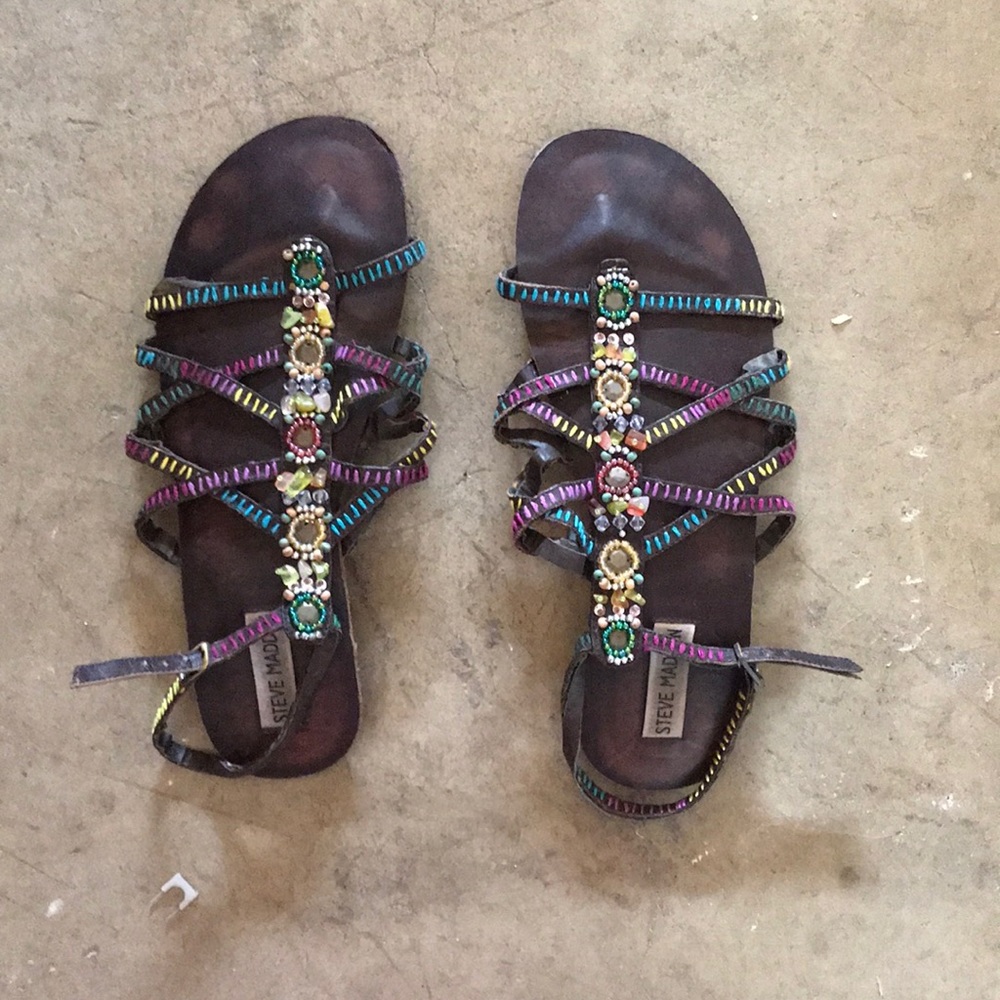 Steve Madden beaded gladiator
